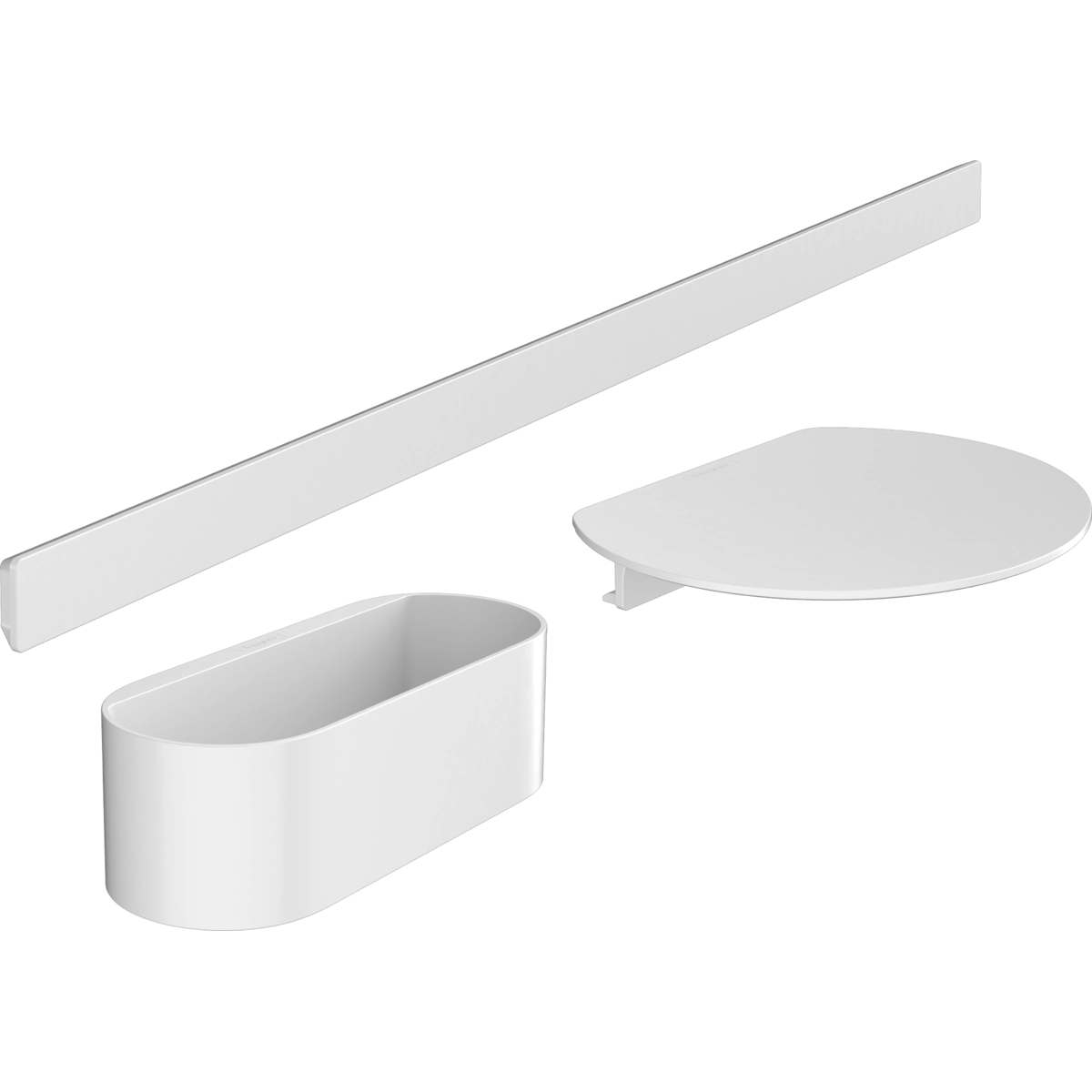 Комплекти 3в1 аксесоари за вана, бял мат HANSGROHE WALLSTORIS 27966700
