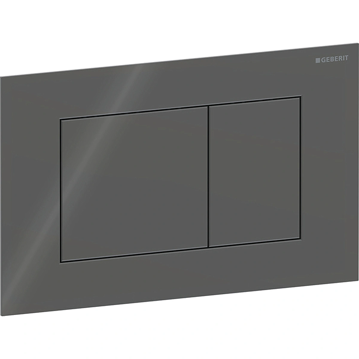 Бутон за структура за вграждане 246х152х4мм (glass), графит (лава) / стъкло Geberit Sigma40 Square 115.629.JK.1