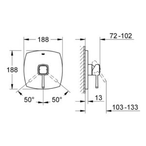 GROHE GRANDERA Смесител за вграждане за душ 19932000