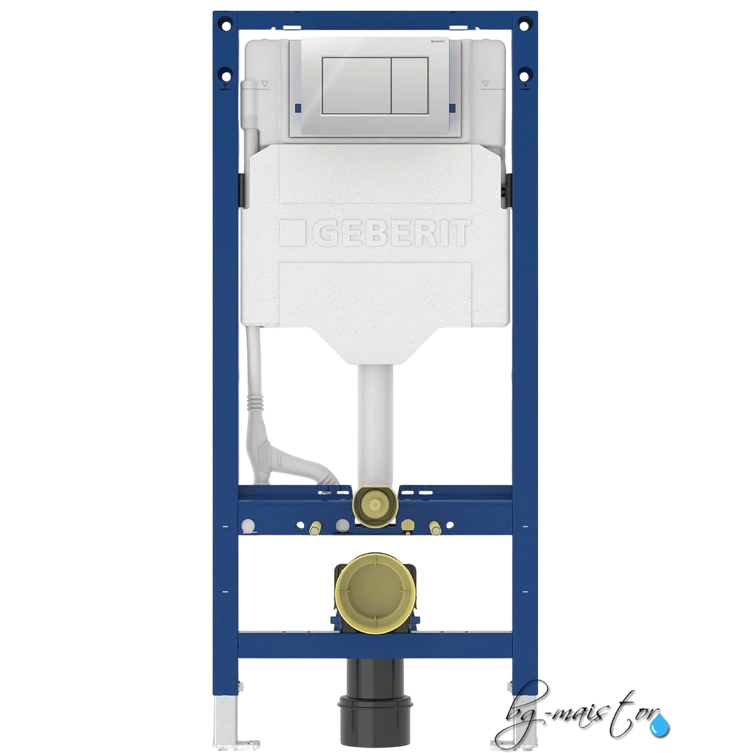 Структура за вграждане за тоалетна 500х1120х120мм Geberit Duofix Sigma 111.950.00.6 комплект c крепеж 111.815.00.1 и бутон, хром Geberit Sigma01 Square 115.660.21.1
