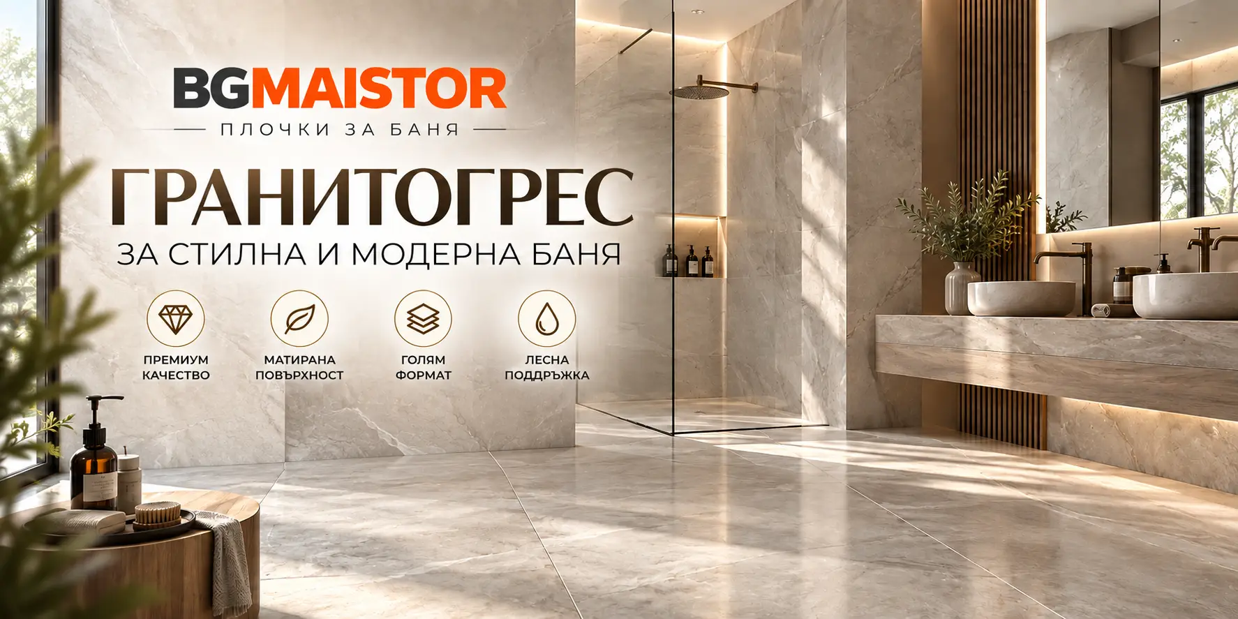 Гранитогрес за баня и дома на промоцени | bg-maistor.com