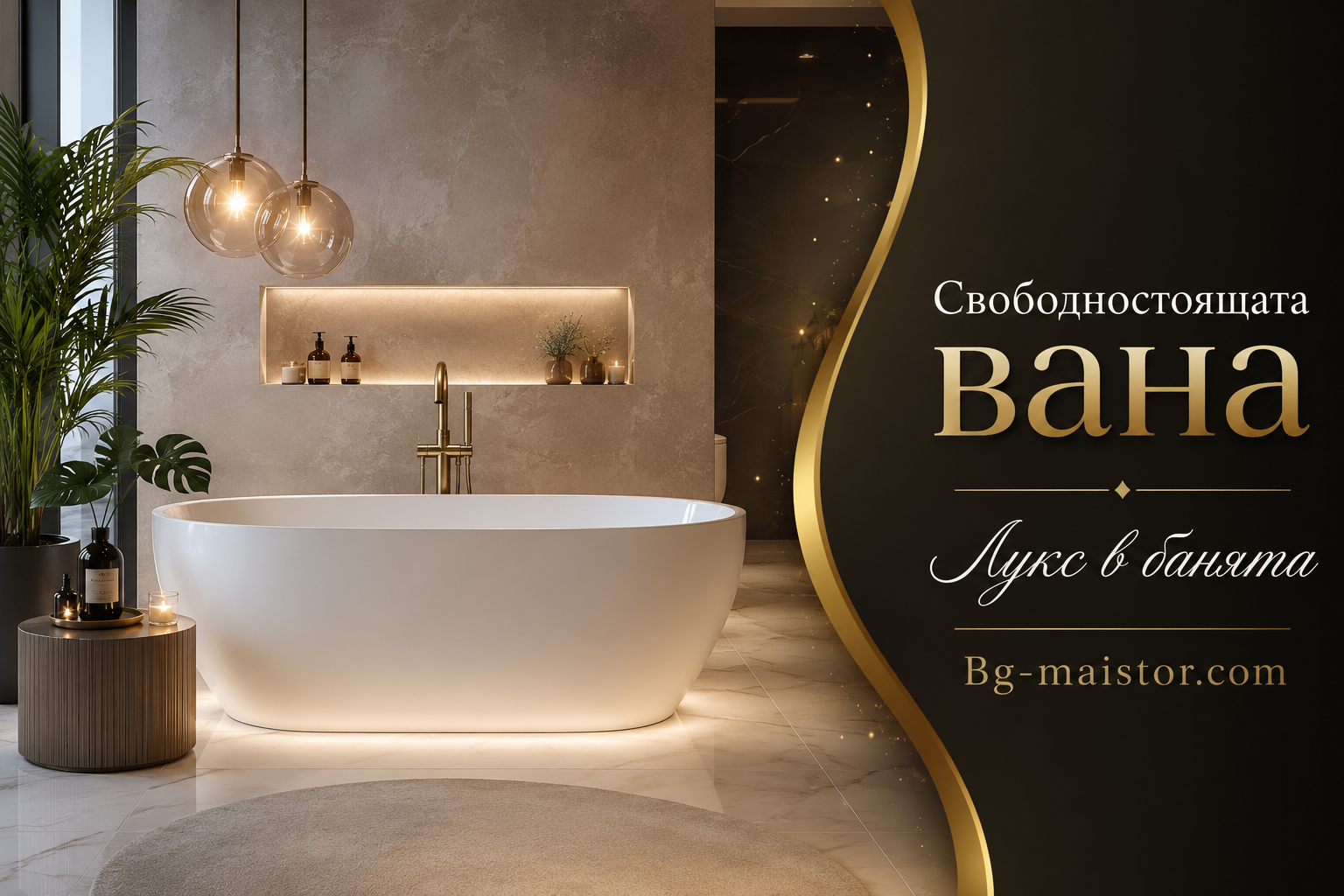 Свободностоящата вана Лукс в банята Bg-maistor.com